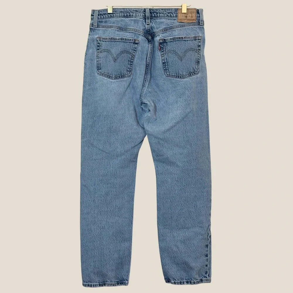 Levi's 501 Men's Jeans 32x29 Light Wash Distressed Button Fly Straight Leg
